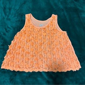 Justice girl’s tank top, color orange, size 20